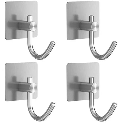 4Pcs Stainless Steel Bathroom Robe Hooks