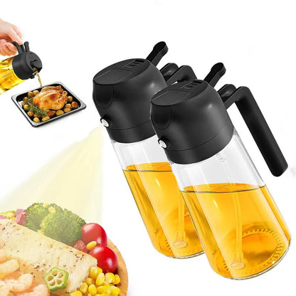 2 in1 Oil Spray Bottle Plastic Kitchen Barbecue