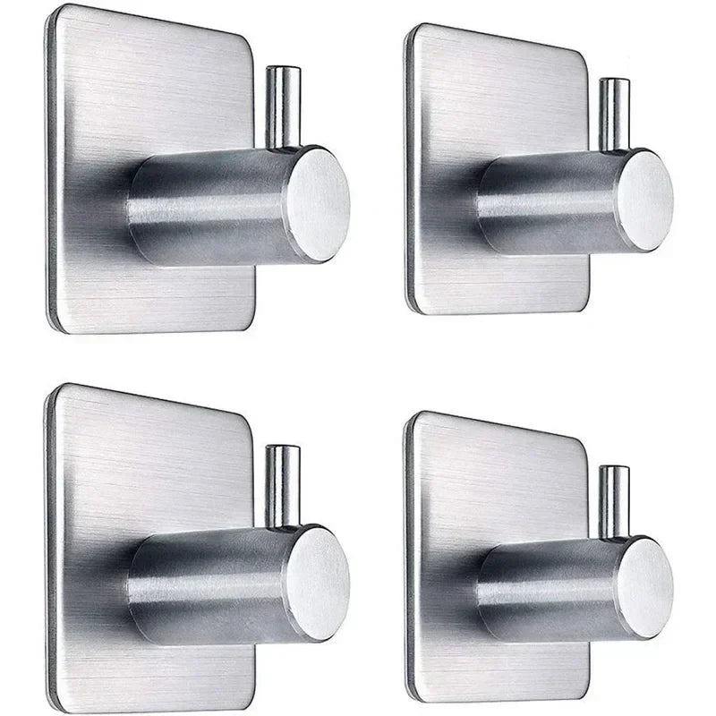 4Pcs Stainless Steel Bathroom Robe Hooks