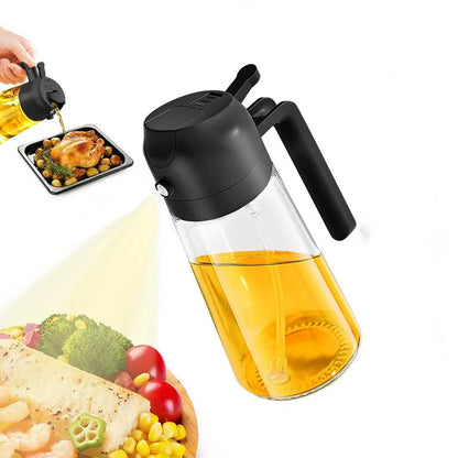 2 in1 Oil Spray Bottle Plastic Kitchen Barbecue