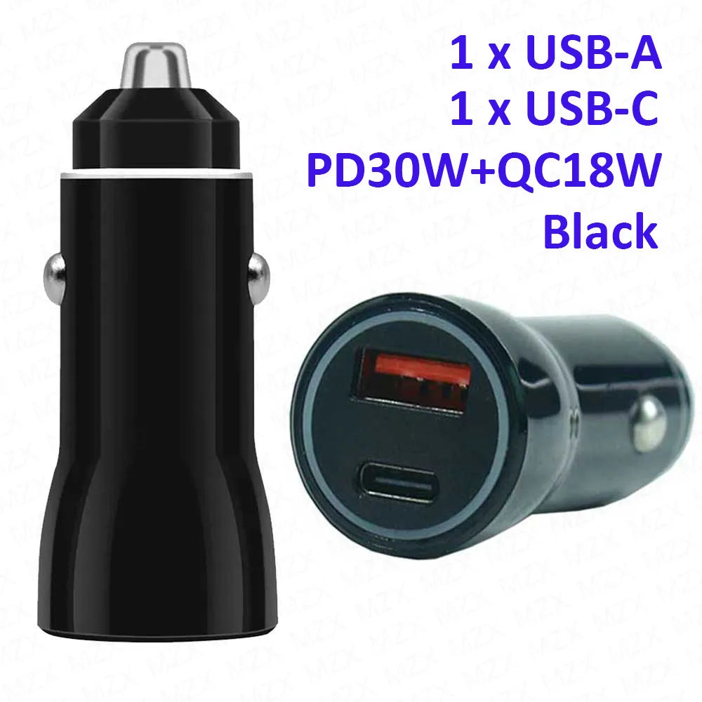 MZX 40W Smart Car Charger PD Type C